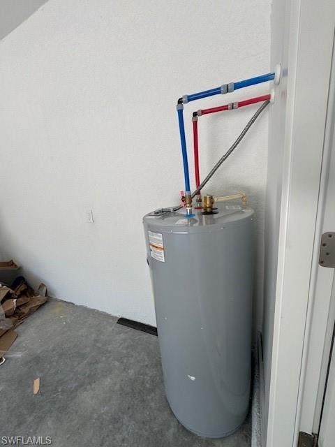 Utilities featuring electric water heater