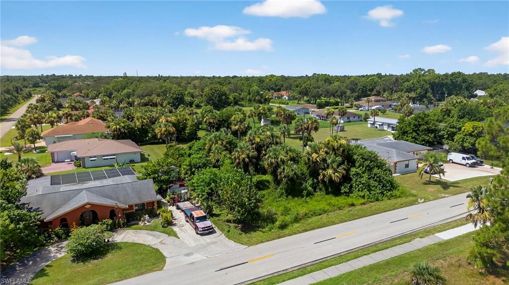 Aerial view of residential area