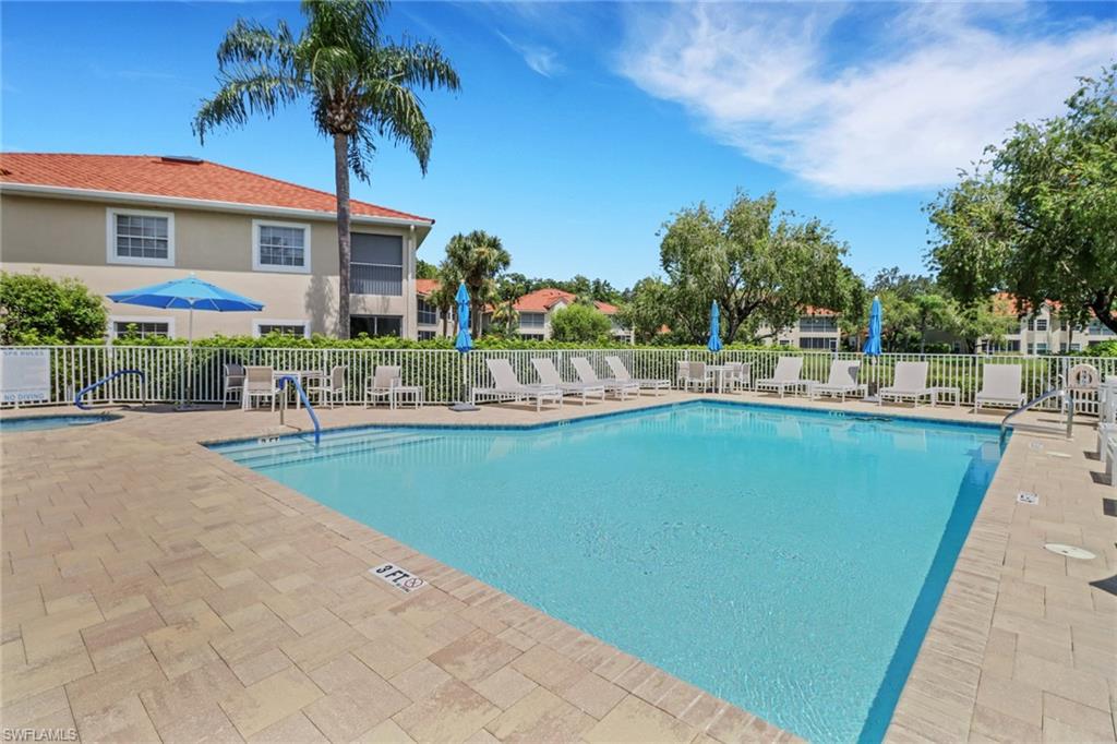 Community pool with hot tub