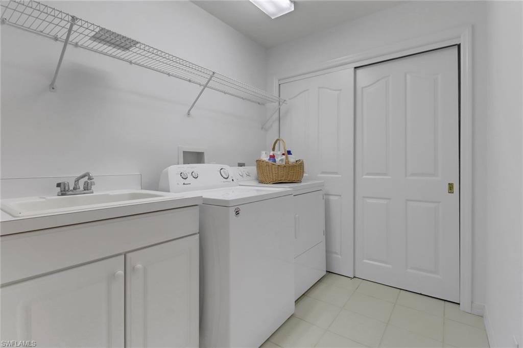Spacious laundry area