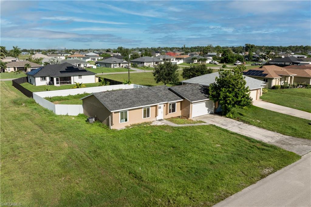 Aerial view of residential area