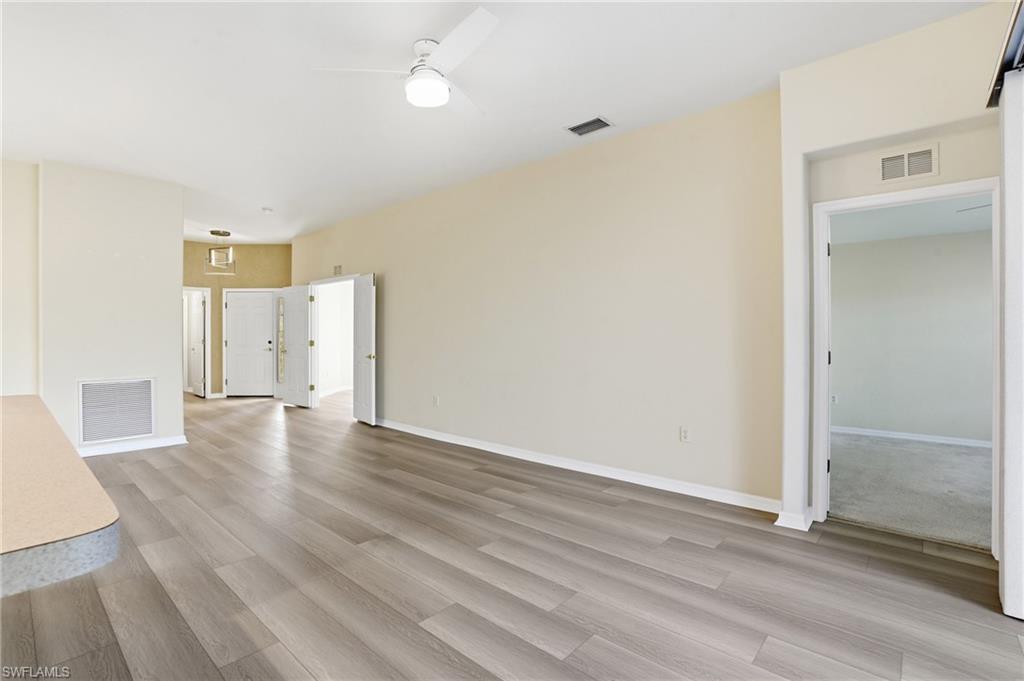 View from breakfast dining to Family room
