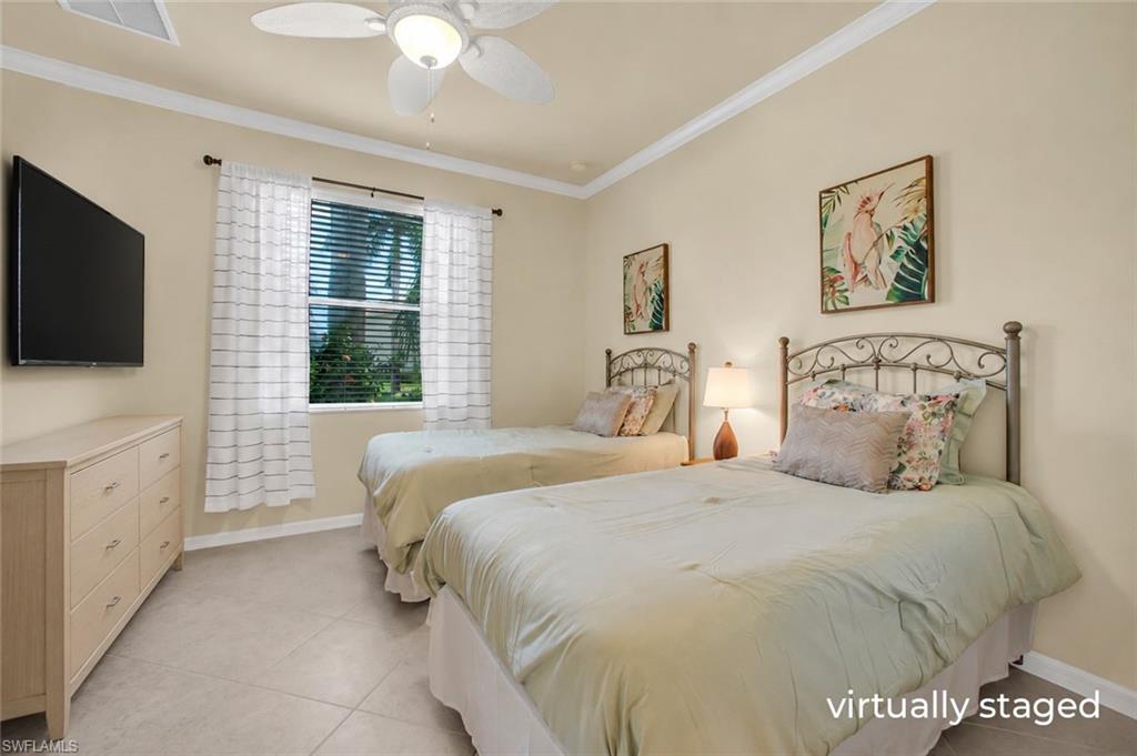 Virtually staged bedroom