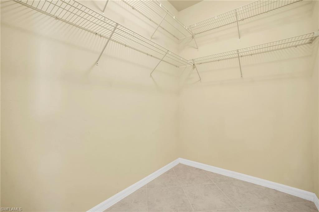 Separate double closets in primary bedroom