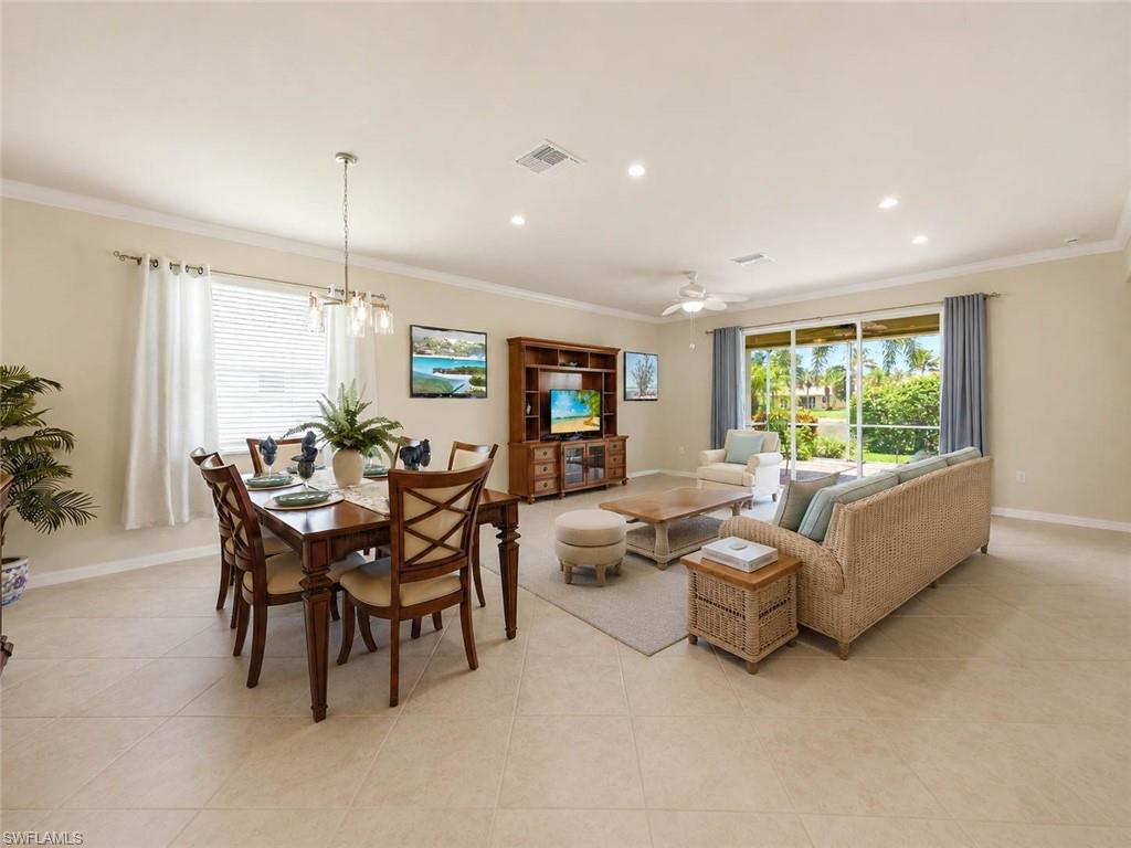 Virtually staged living room