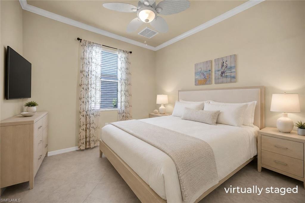 Virtually staged guest room