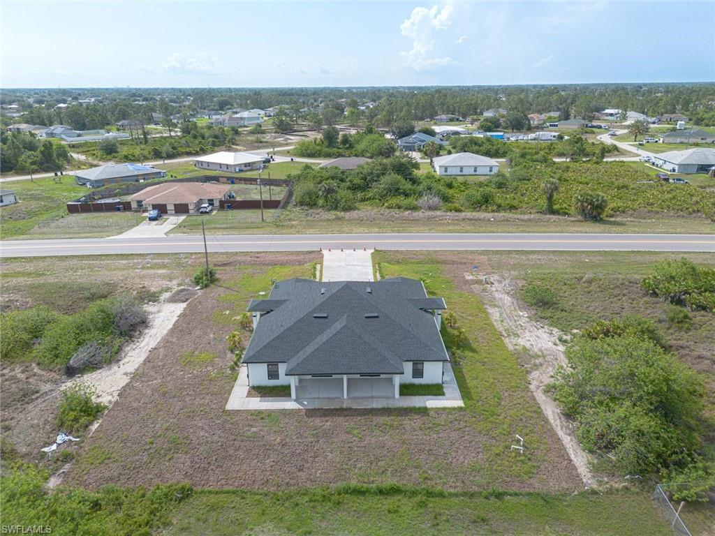 Aerial view of residential area