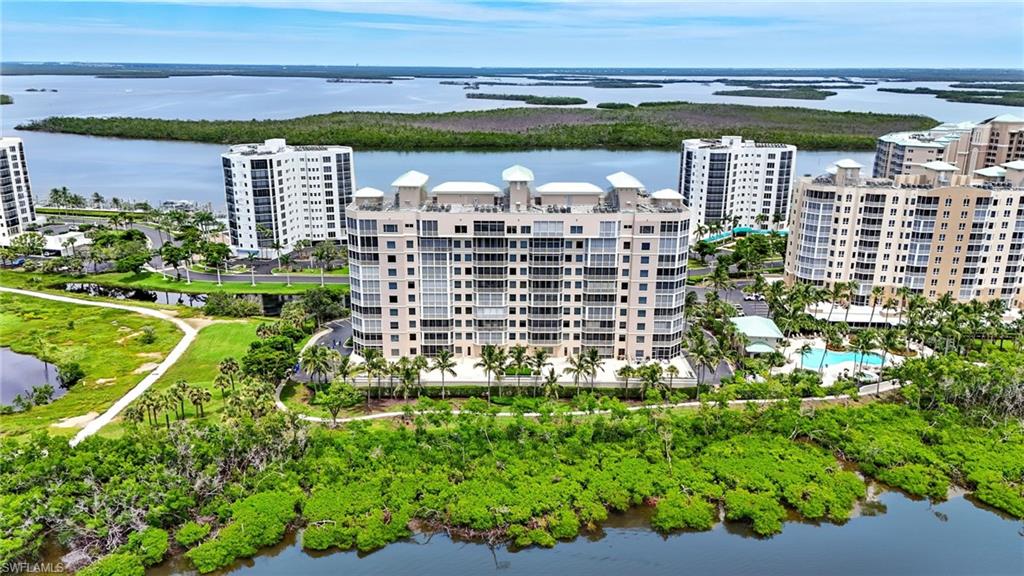 Drone / aerial view of a nearby body of water - Virtually Edited Image