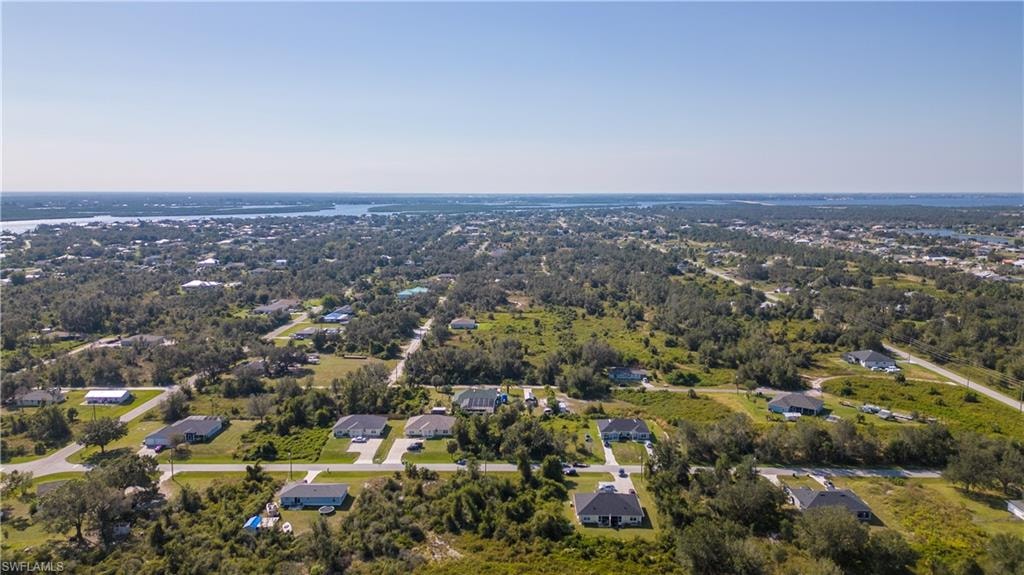Aerial view of residential area