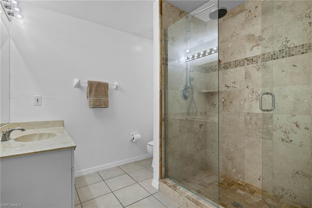 Second bathroom with updated shower