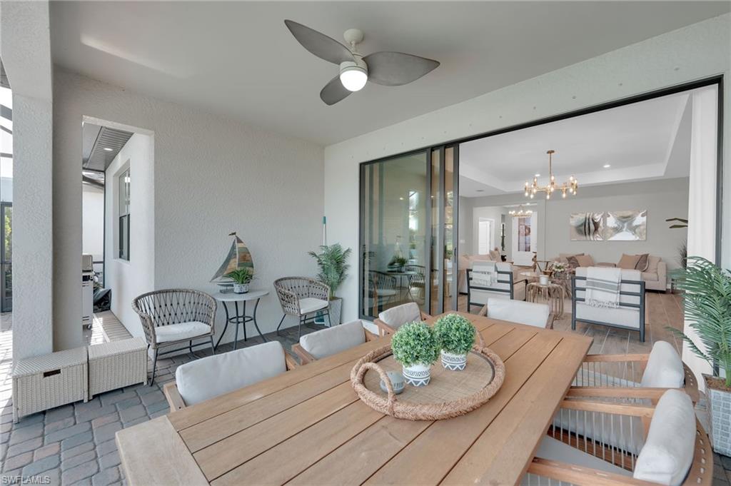 Outdoor dining area