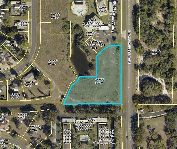 Aerial overview of property's location