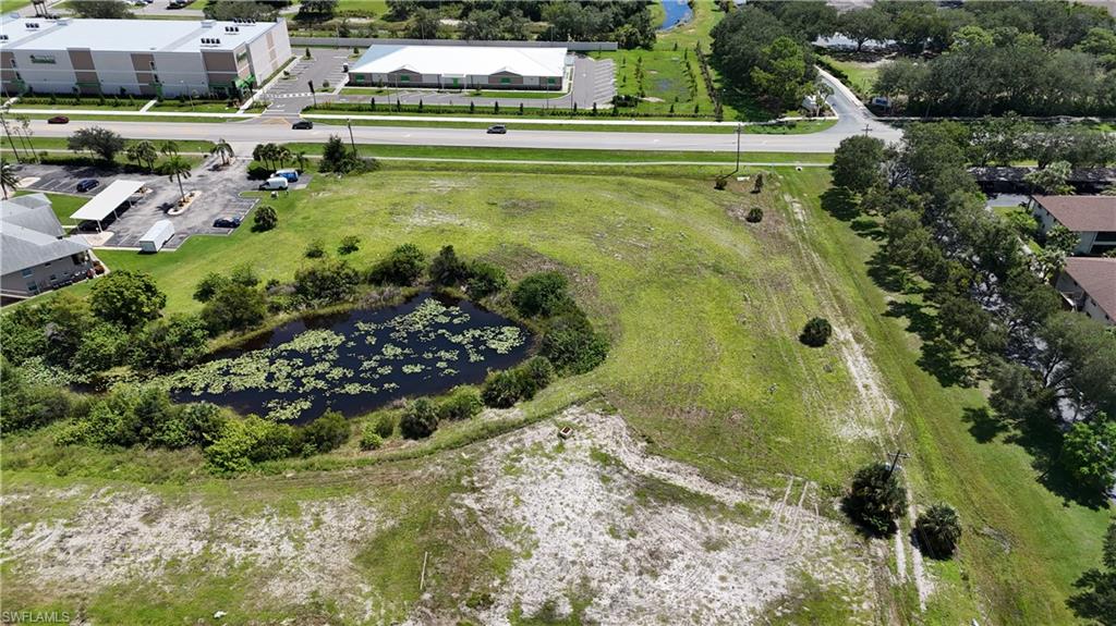 Drone / aerial view of a nearby body of water
