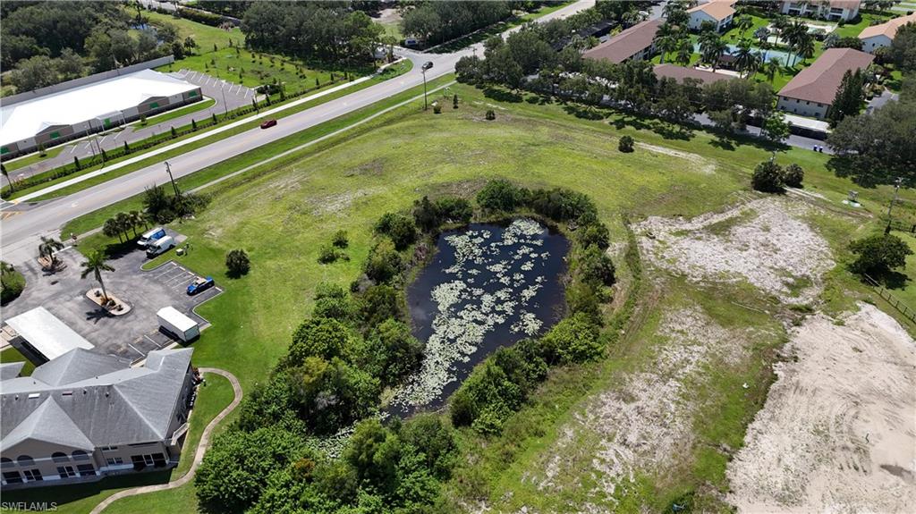 Drone / aerial view of a large body of water