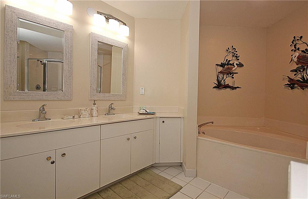 Master Bath has Tub & Step-in Shower