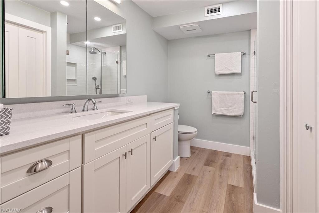 Master Bath with Glass Step-in Shower