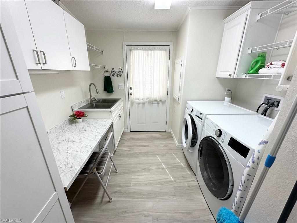 Landry with folding table and extra sink