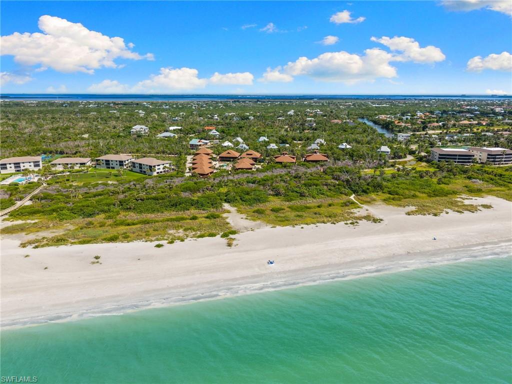 Aerial view of expansive coastline