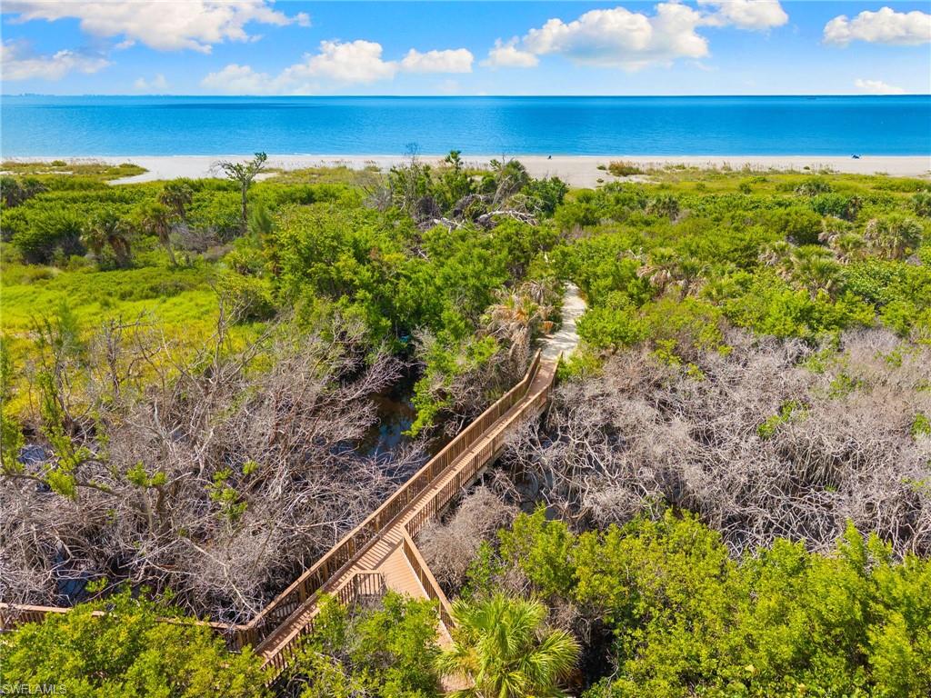 Aerial view of expansive coastline