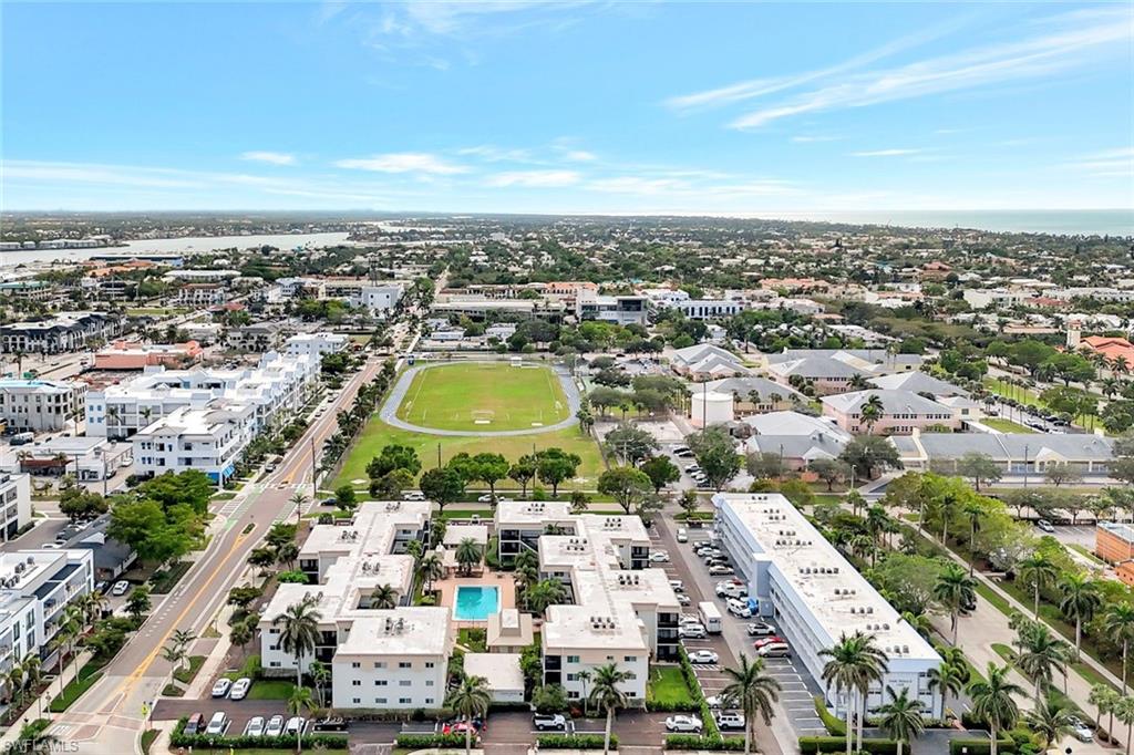 View of urban area featuring a pool