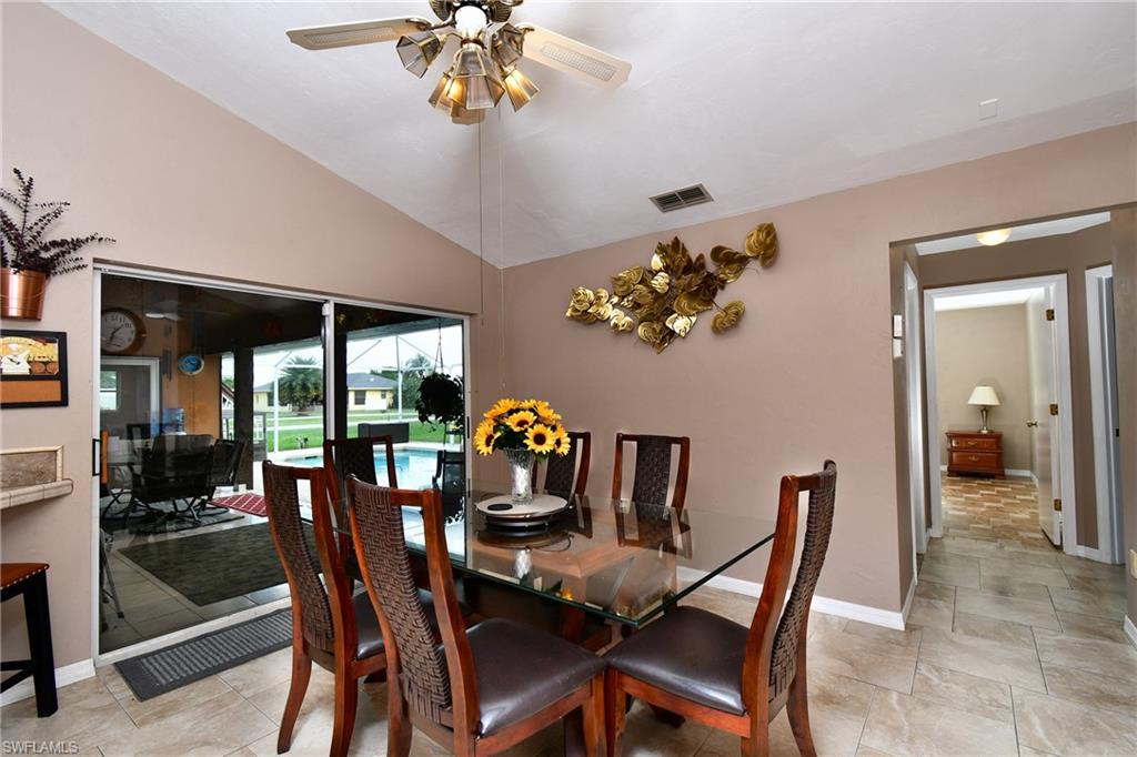 Eat-in kitchen with slider to the lanai