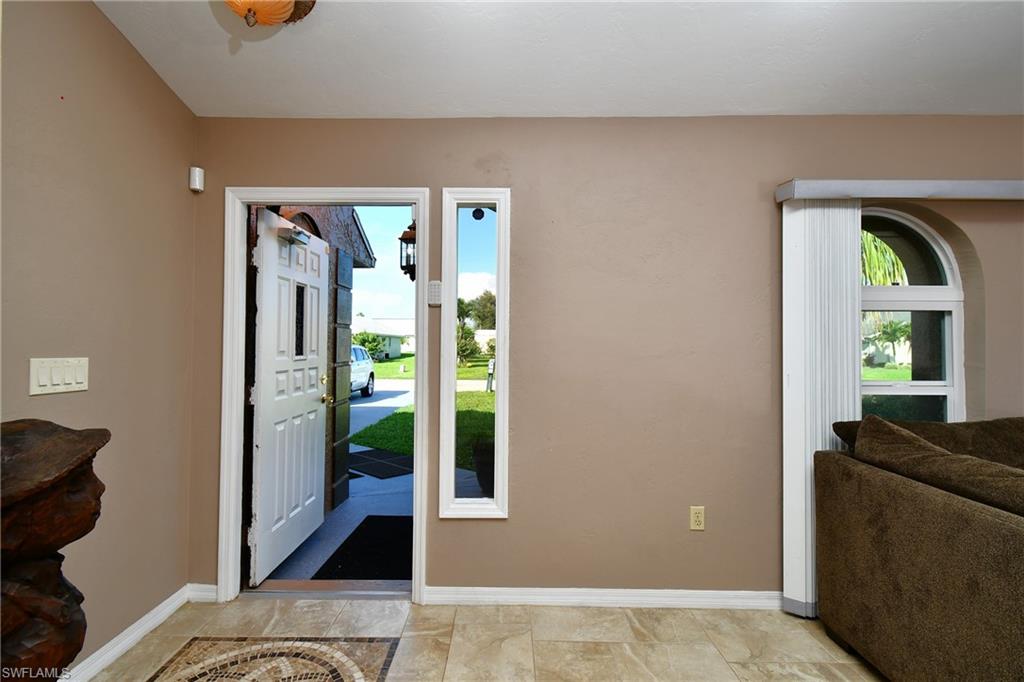 Front entrance and coat closet