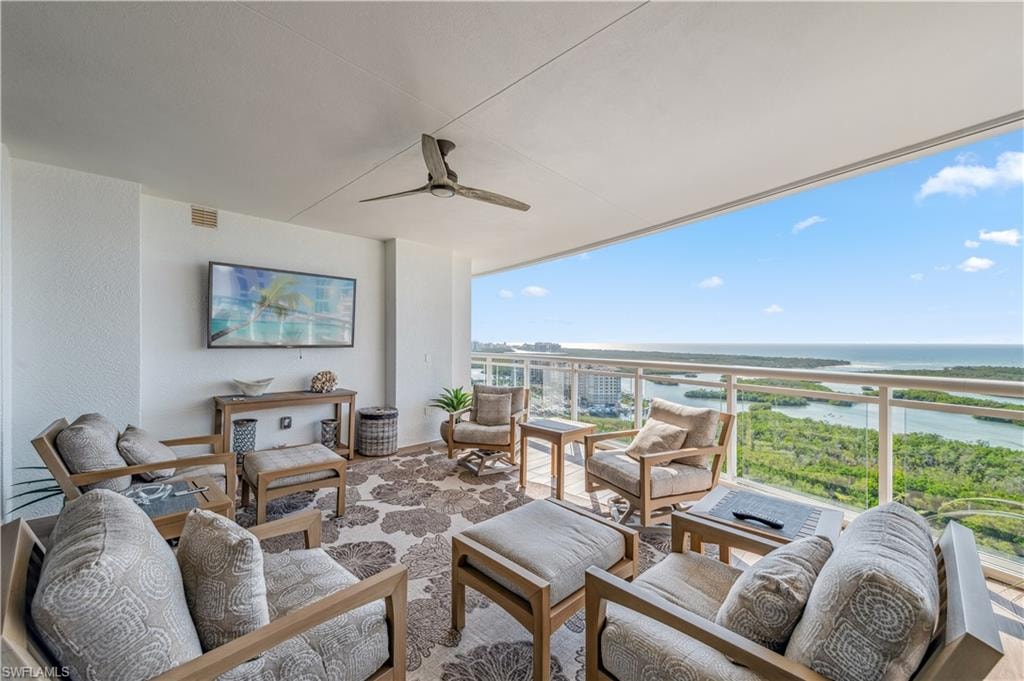 Balcony with outdoor lounge area