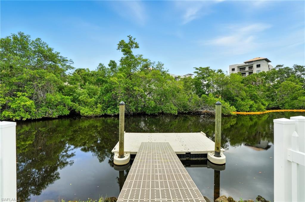 Dock featuring a water view