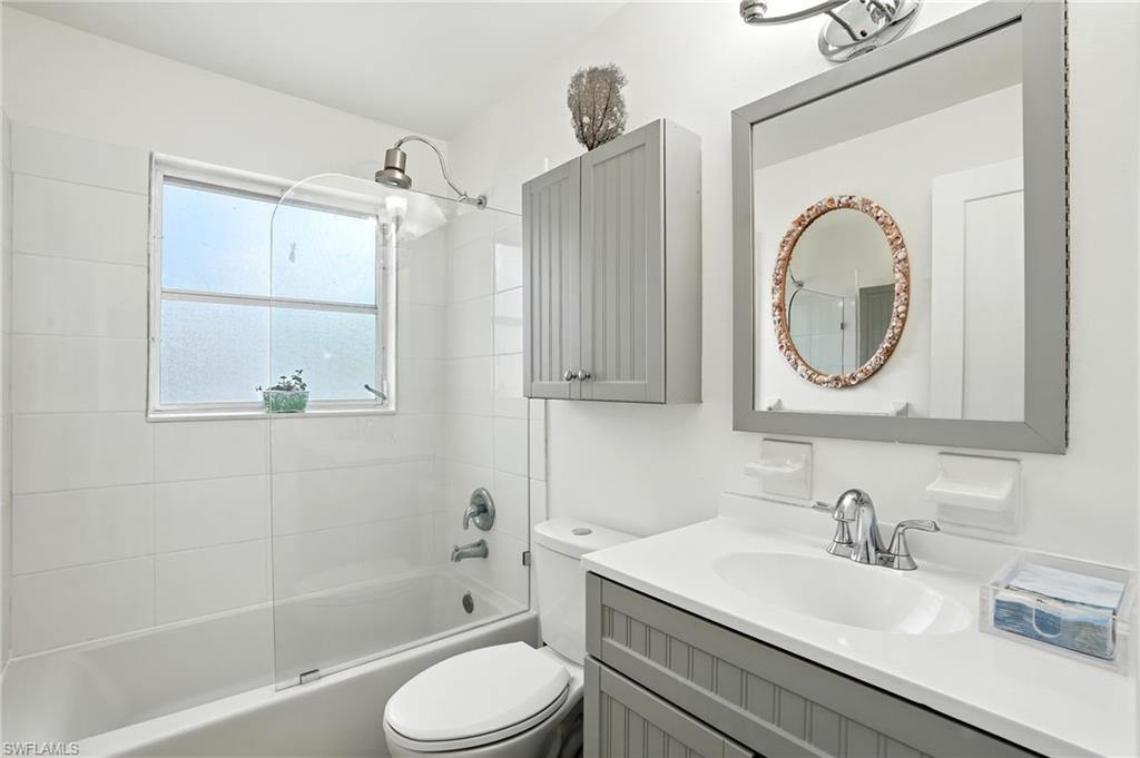 Bathroom with  shower combination and vanity