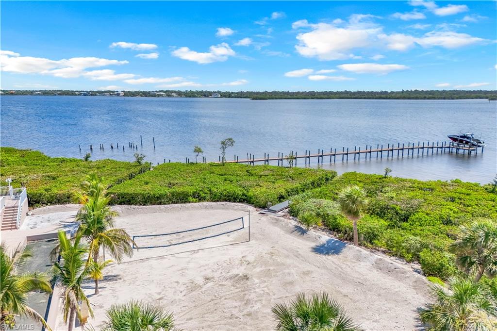 Water view featuring a boat dock