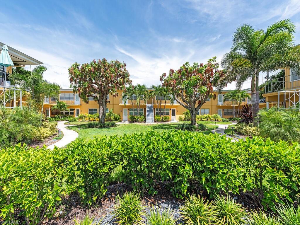 The serene courtyard greets you every time!