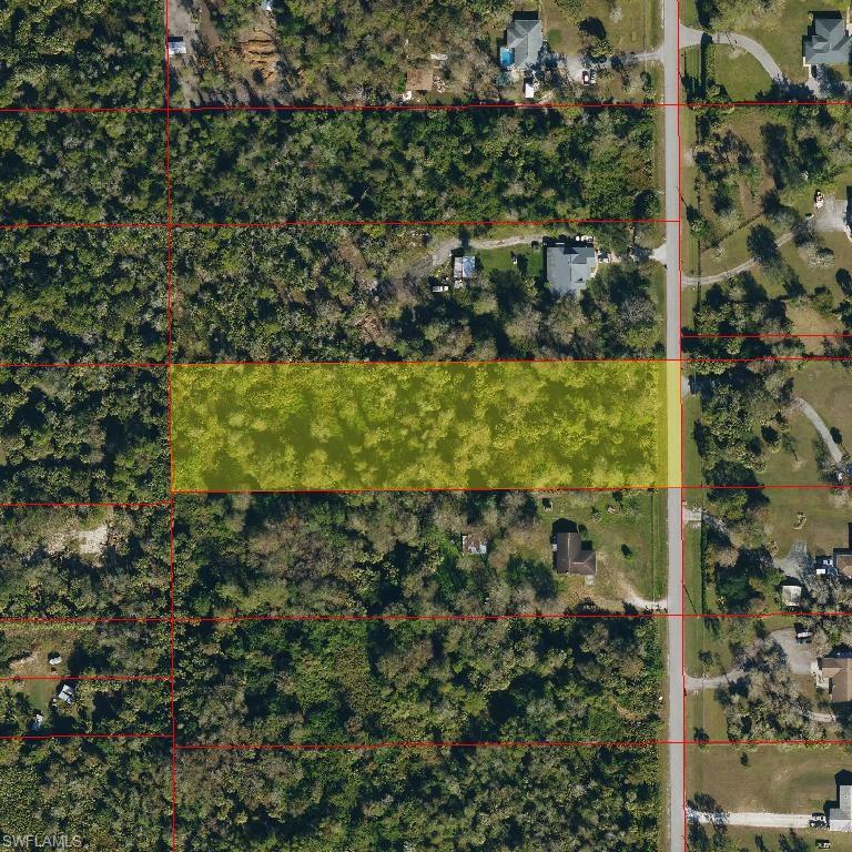 View of property location with property boundaries highlighted