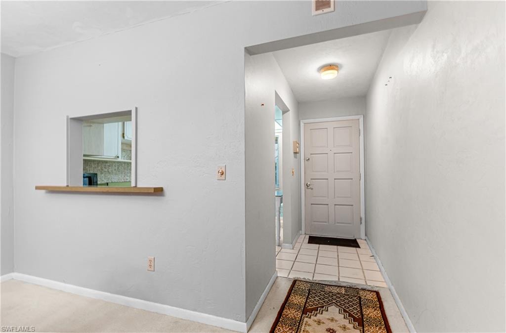Entryway with baseboards