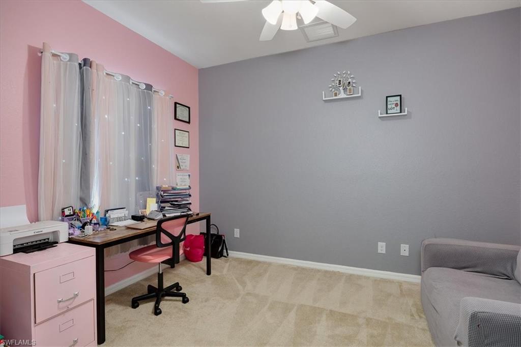 Large enclosed den w/ French doors
