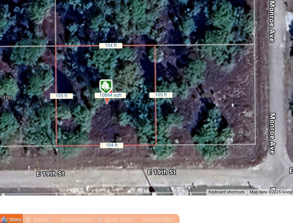Map of property location with property boundaries highlighted