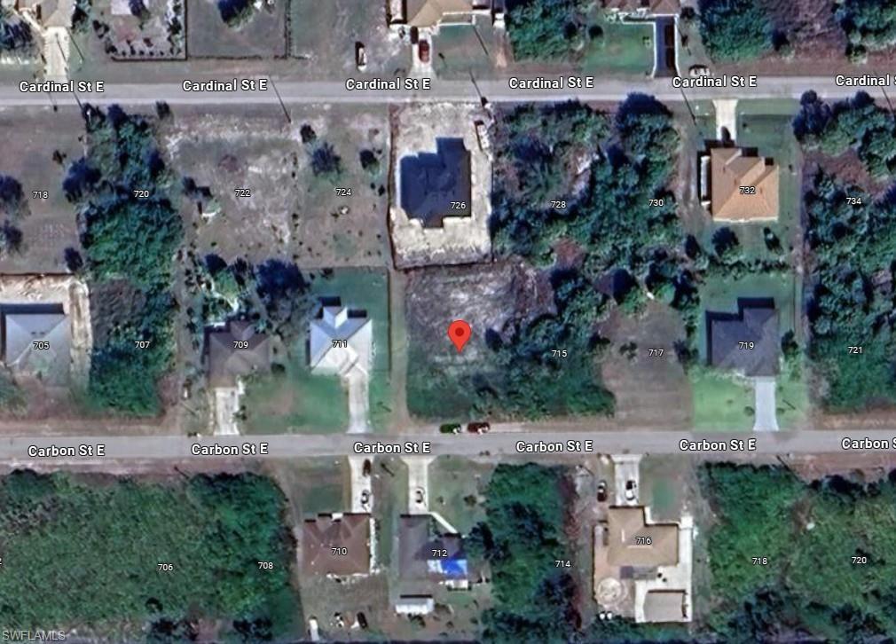 Aerial map of property and surrounding area