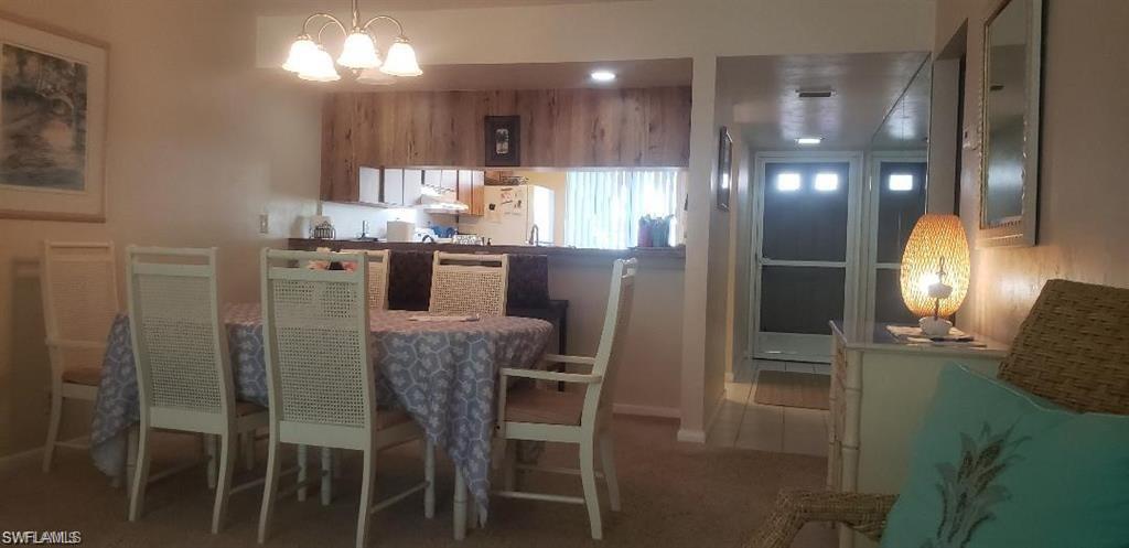 Dining room featuring a chandelier