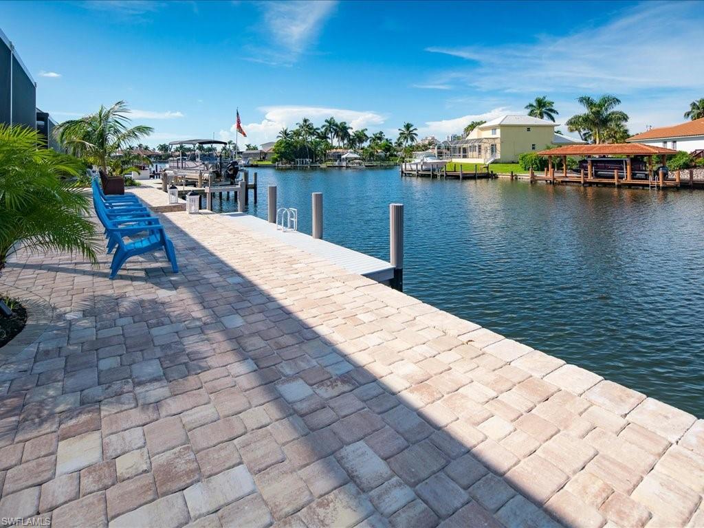 Dock with a water view