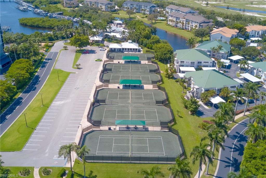 Aerial view of houses across from Cove Towers Gate