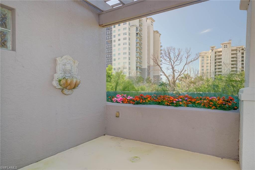 End of Front Balcony with Flowerbed
