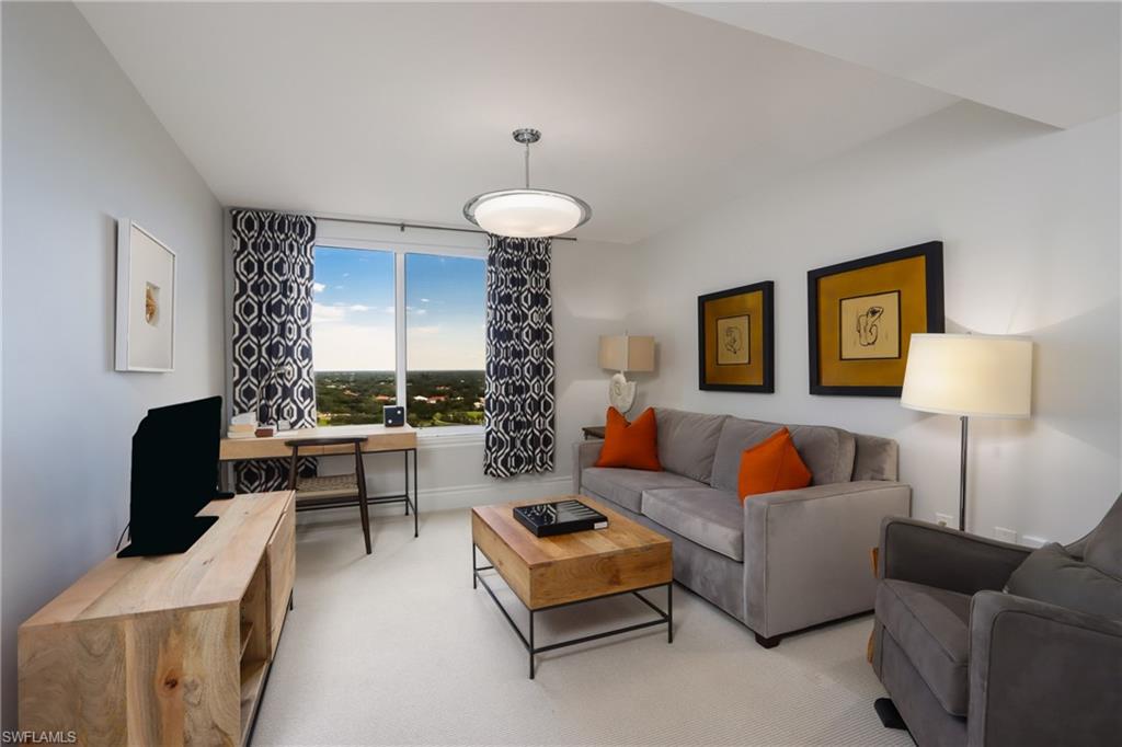 View of carpeted living room
