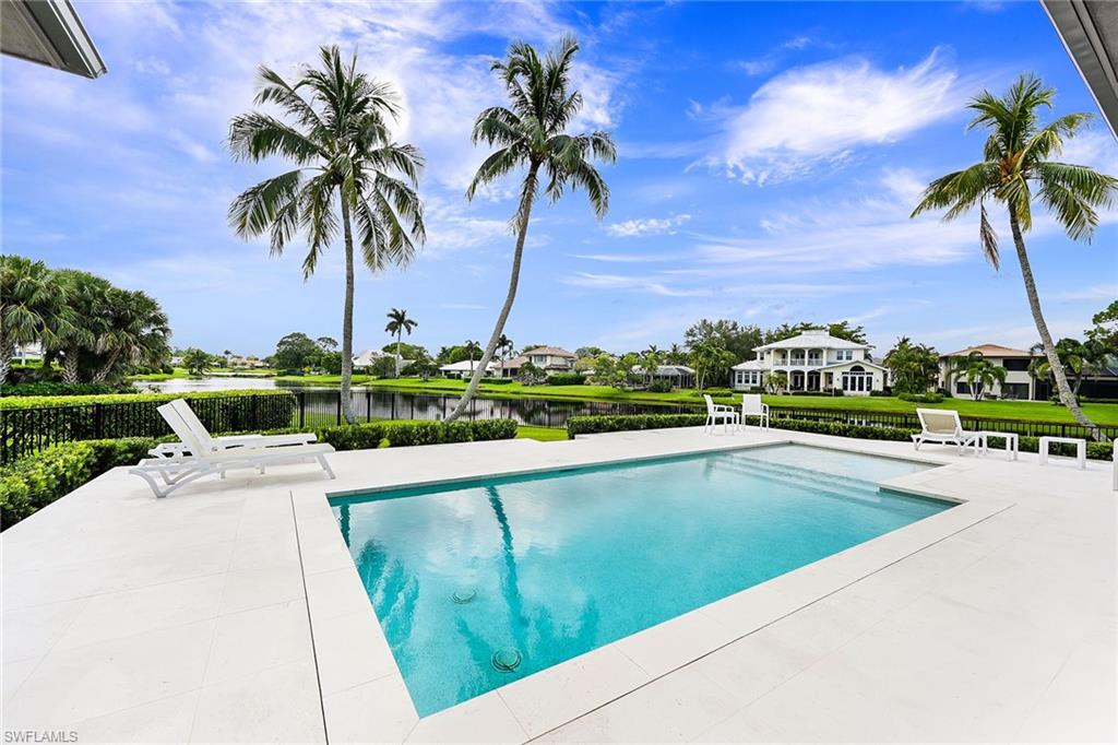 Heated pool overlooking Lake