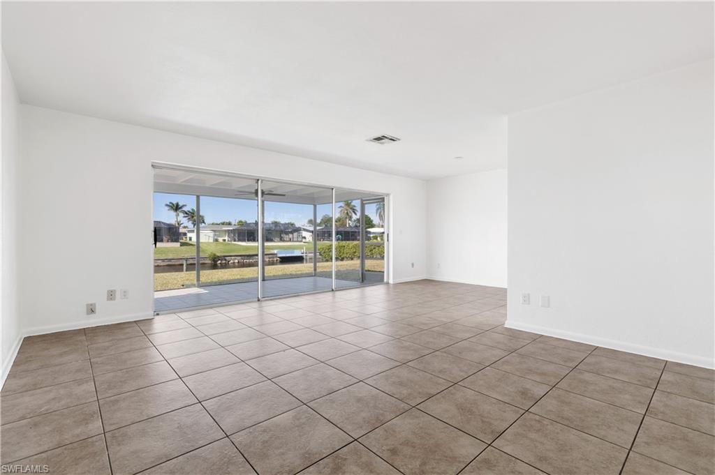 View of tiled empty room