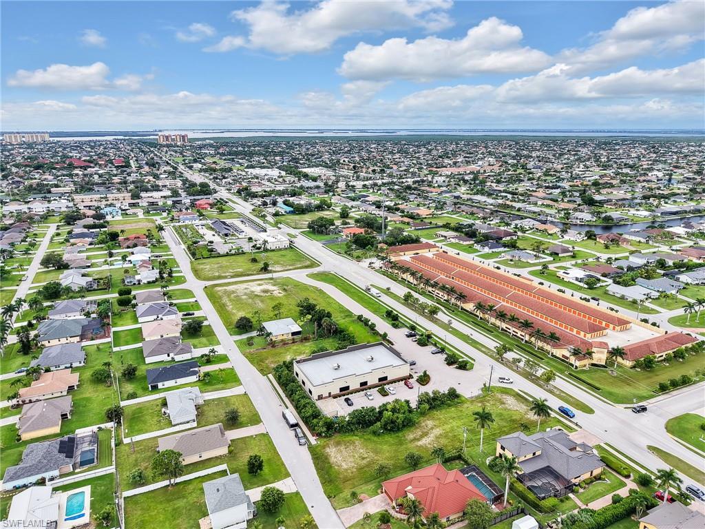 Aerial view of residential area