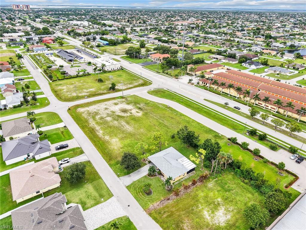 Aerial view of residential area