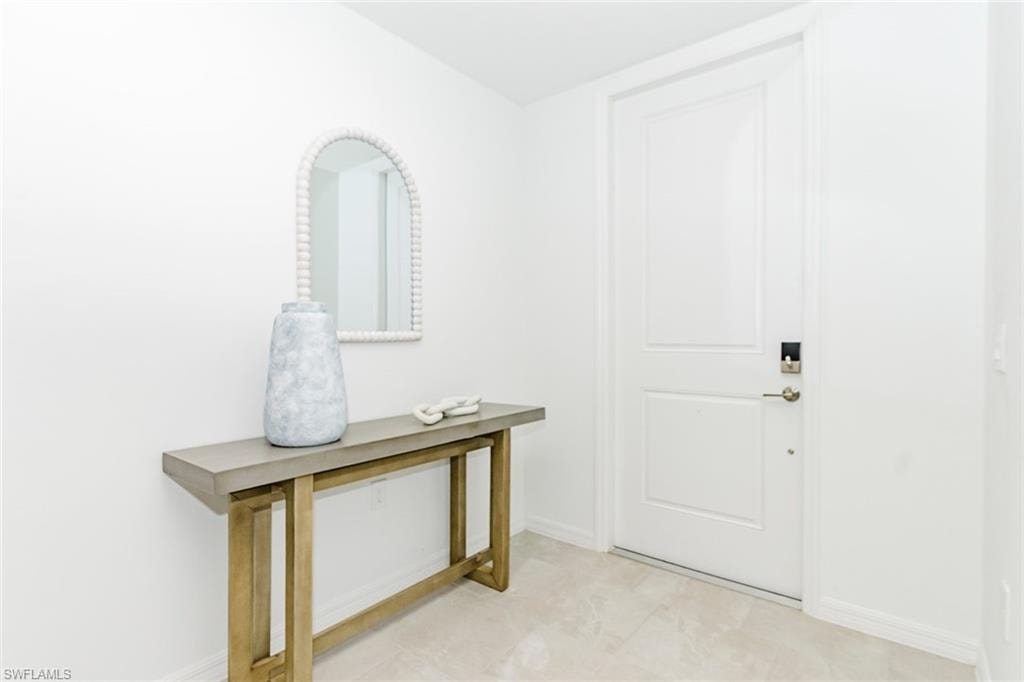 Entryway with baseboards