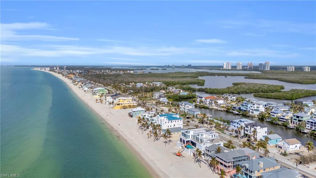 Drone / aerial view of expansive beach