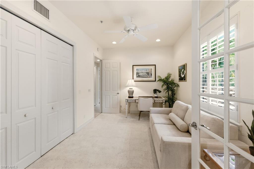 Bedroom #3/Den with a wall of closets