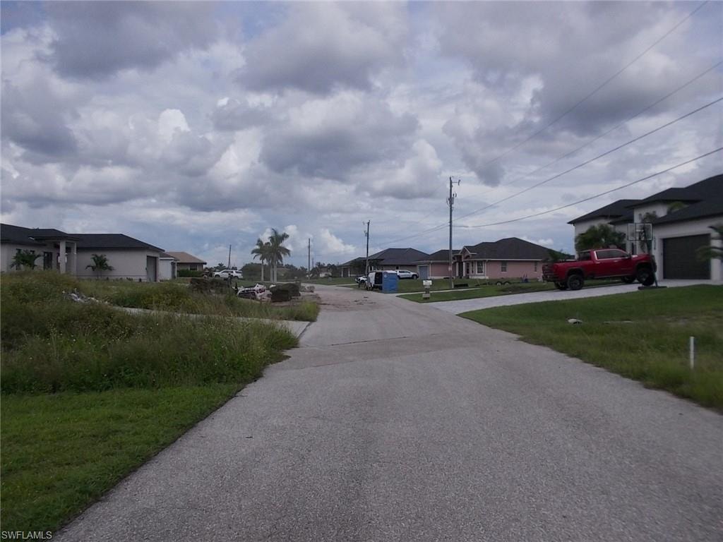 Looking East down the street