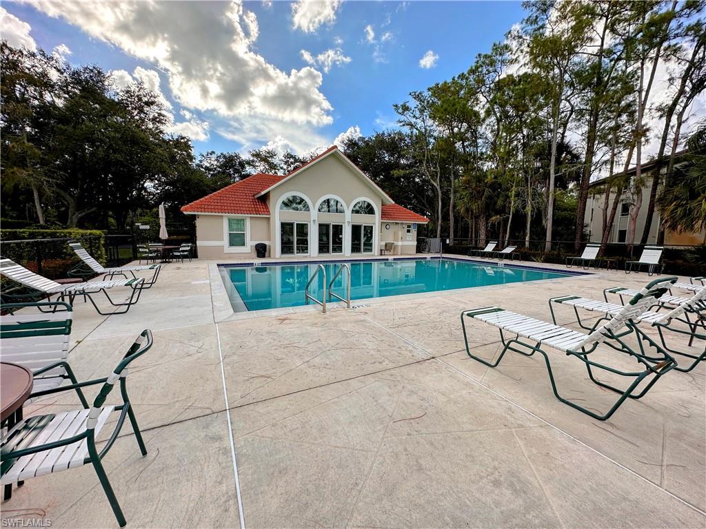 One of two community pools